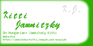 kitti jamnitzky business card